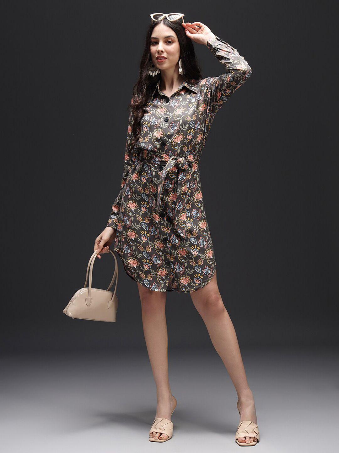 kannan floral print shirt dress