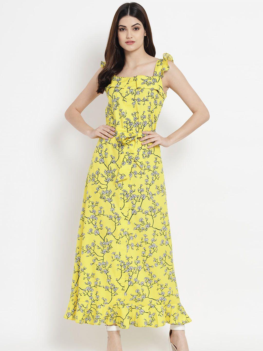 kannan floral print shoulder strap maxi dress