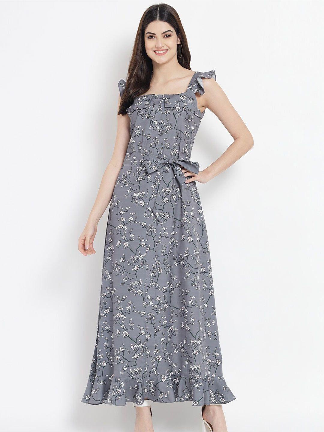 kannan floral print shoulder strap maxi dress