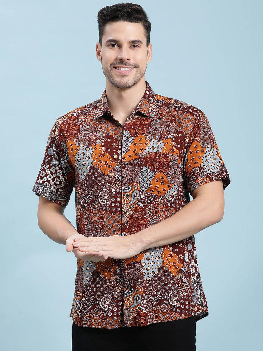 kannan men multicoloured floral opaque printed casual shirt