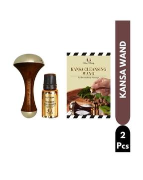 kansa wand face massager with kumkumadi oil