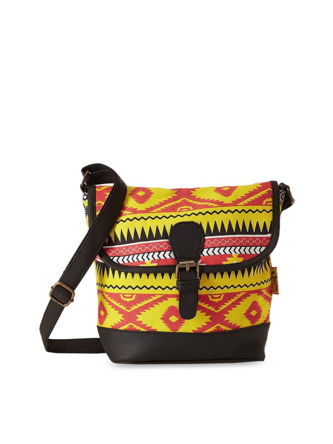 kanvas katha multicoloured printed shopper sling bag