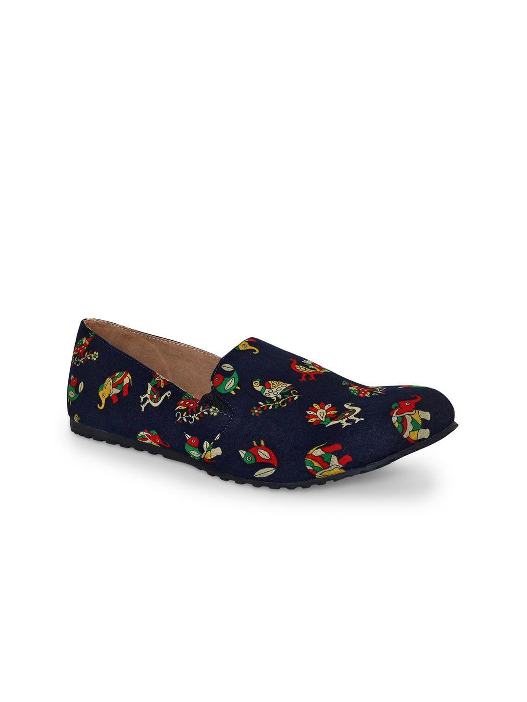 kanvas men printed comfort insole textile loafers
