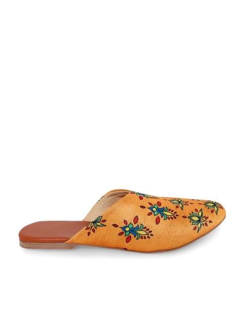 kanvas women's the buttas orange mule sandals