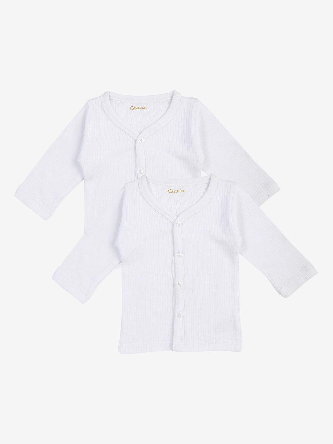 kanvin boys white set of 2 solid thermal tops
