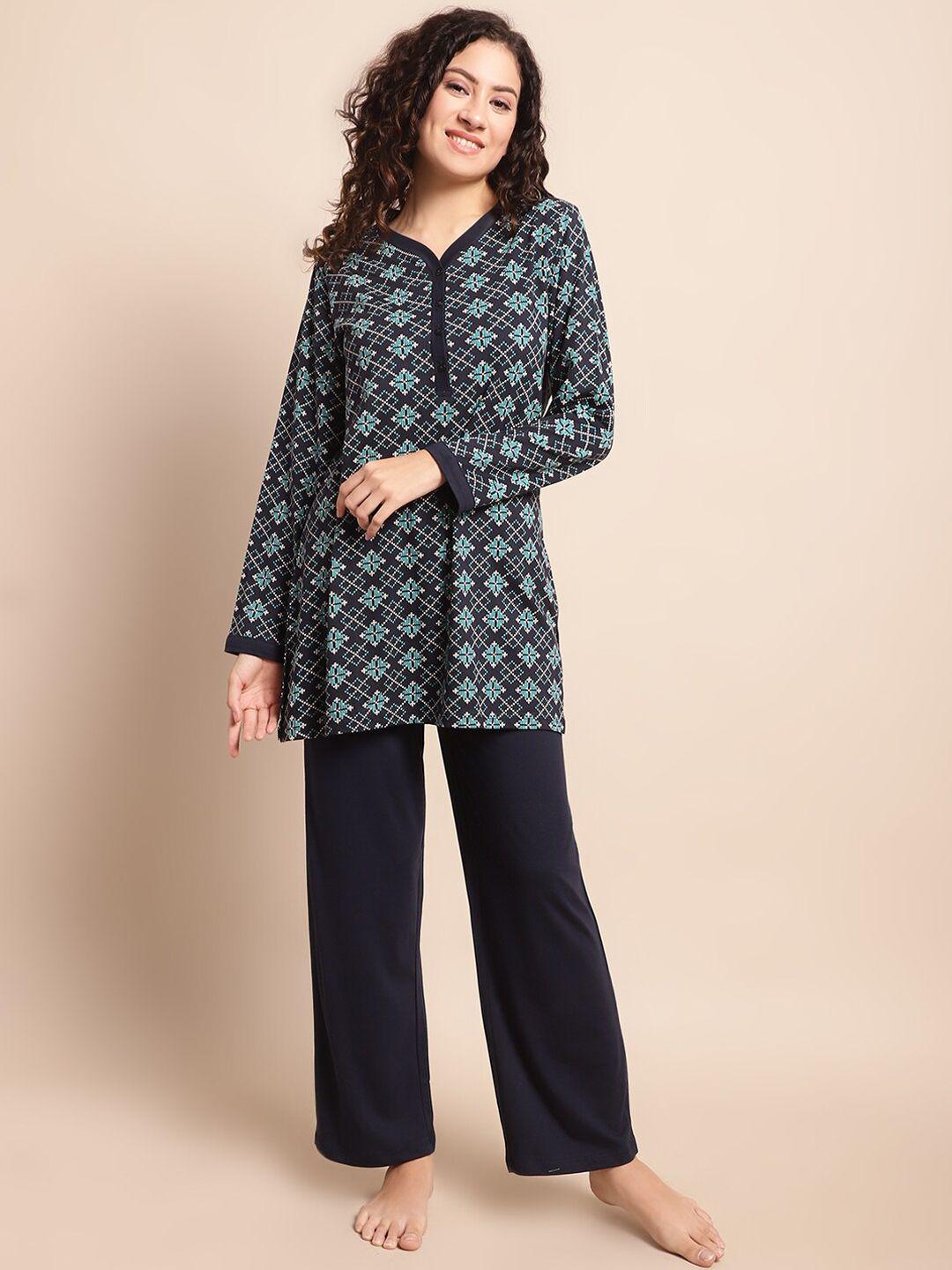 kanvin-ethnic-motifs-printed-night-suits