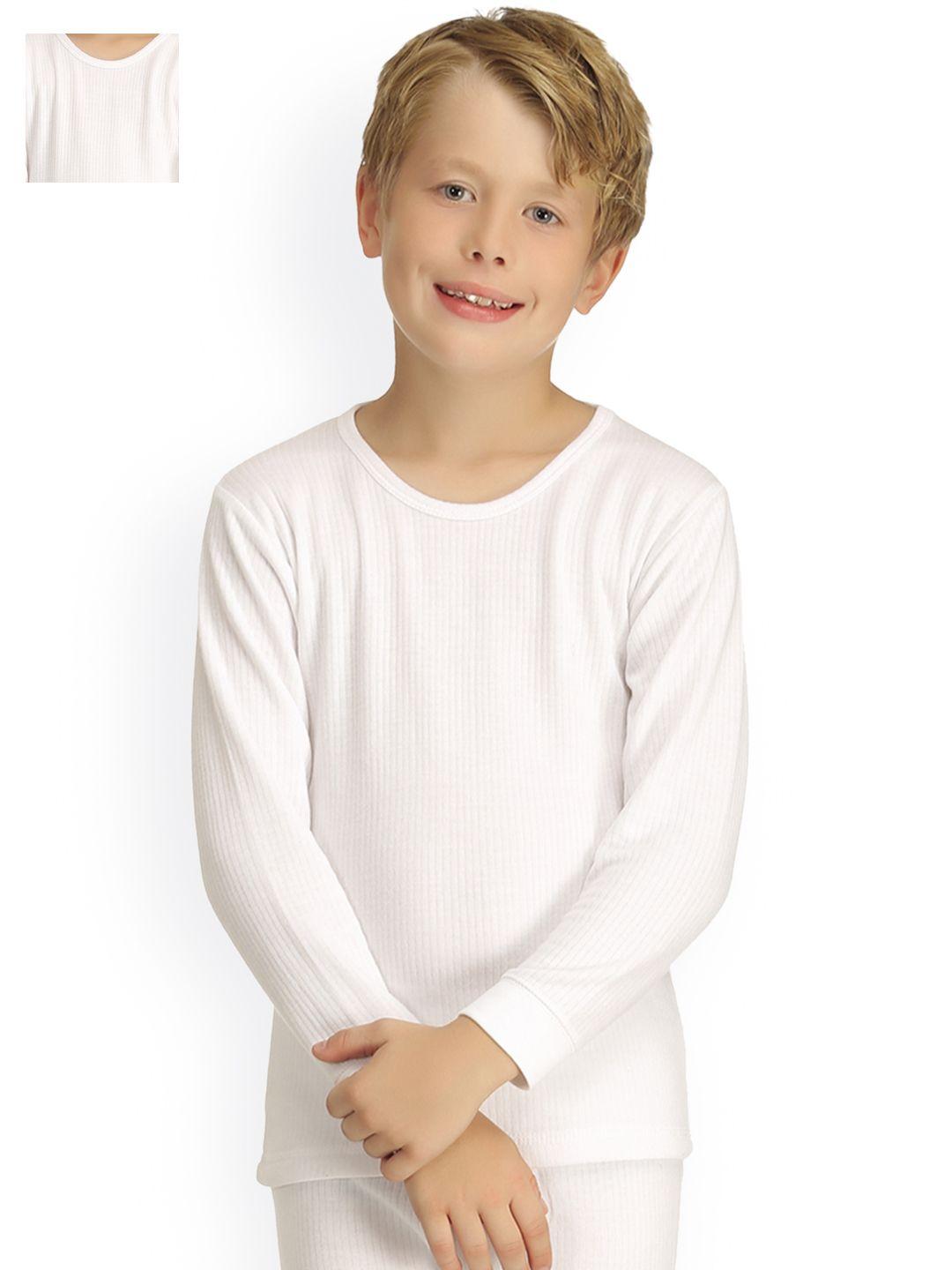 kanvin pack of 2 white thermal t-shirt 2340w2340