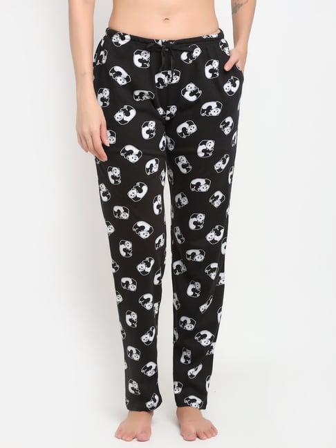 kanvin black printed pyjamas