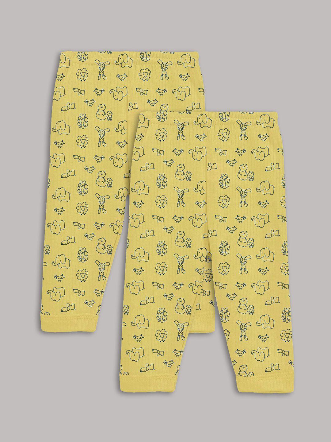 kanvin boys pack of 2 printed thermal bottoms