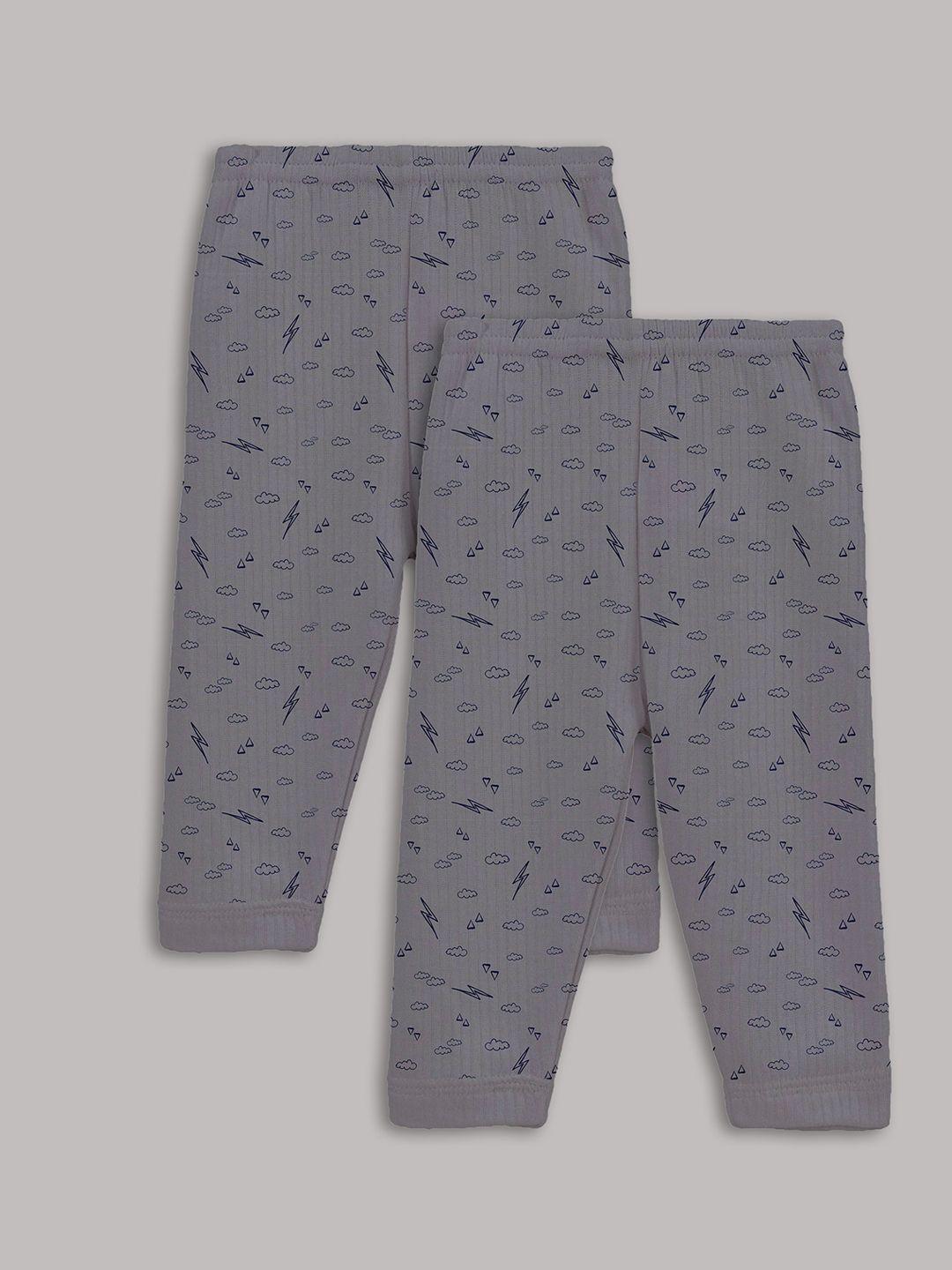 kanvin boys pack of 2 printed thermal bottoms