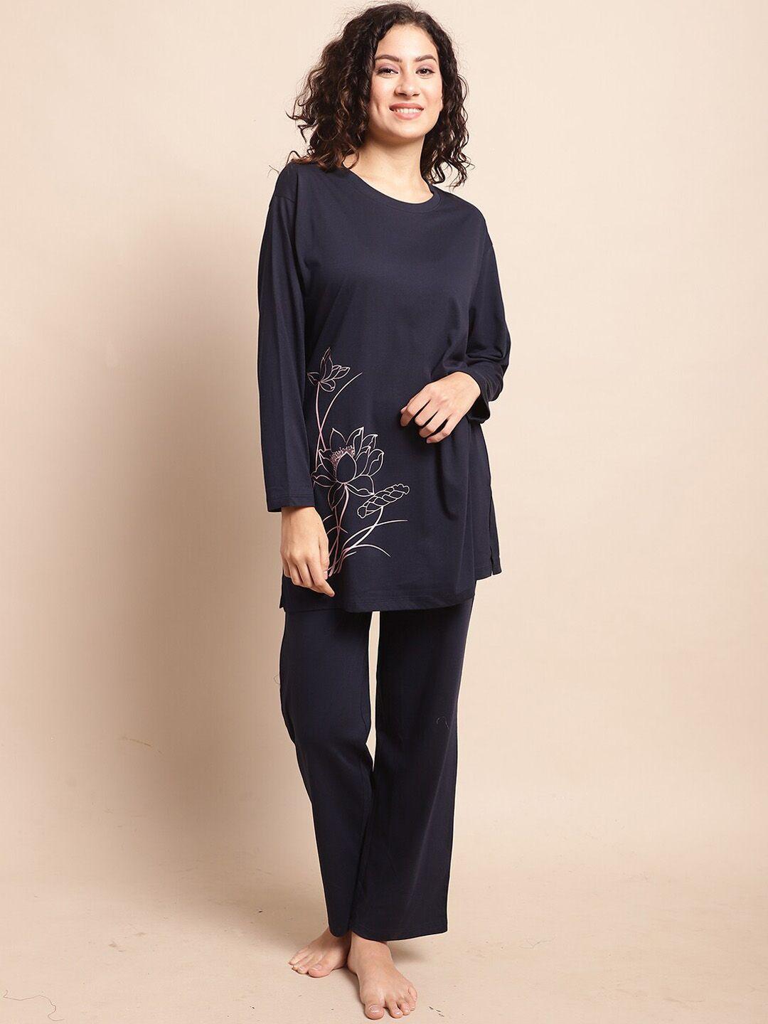 kanvin floral printed night suits