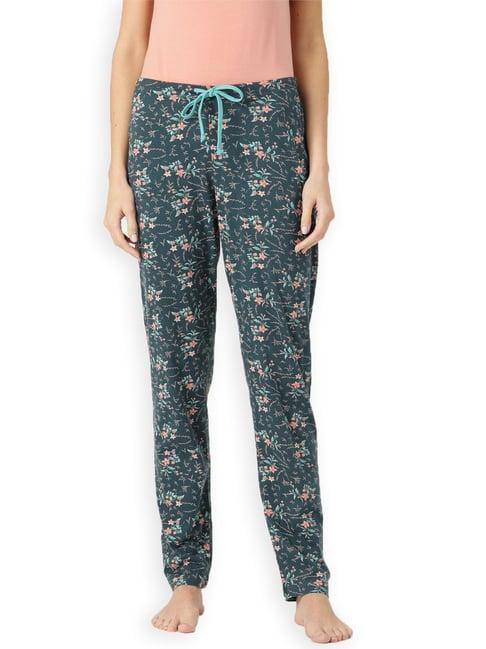 kanvin green floral print pyjamas