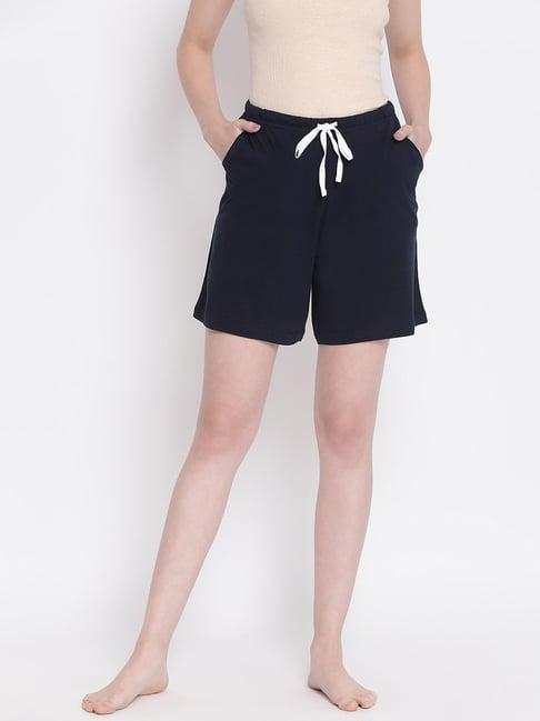 kanvin navy cotton shorts
