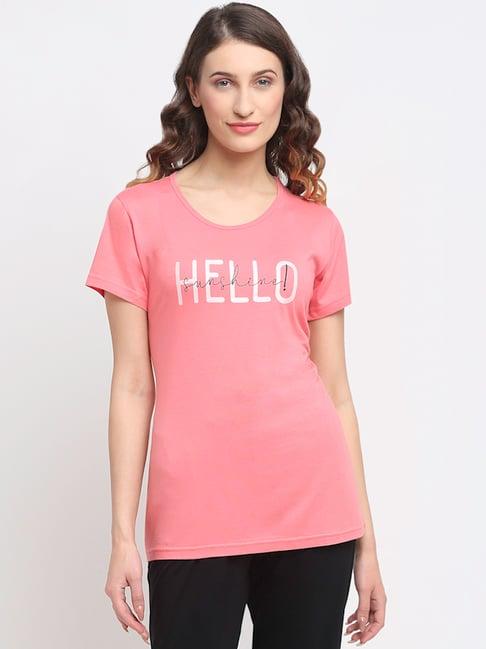 kanvin pink printed t-shirt