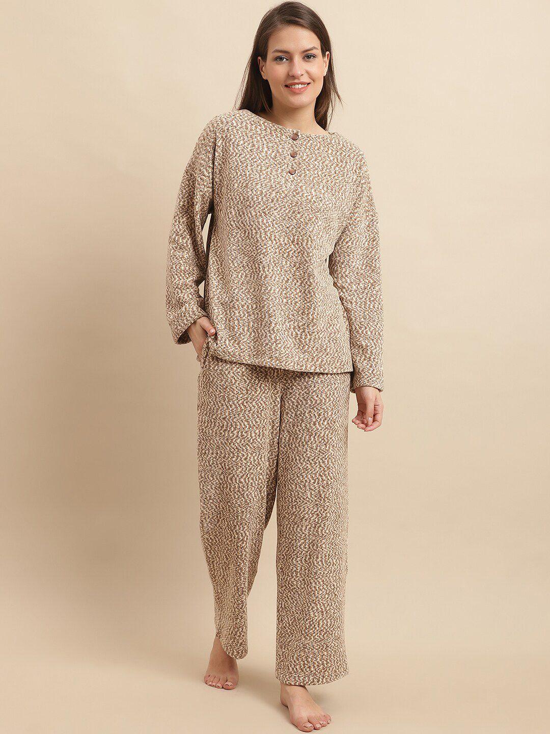 kanvin printed top and pyjamas night suit