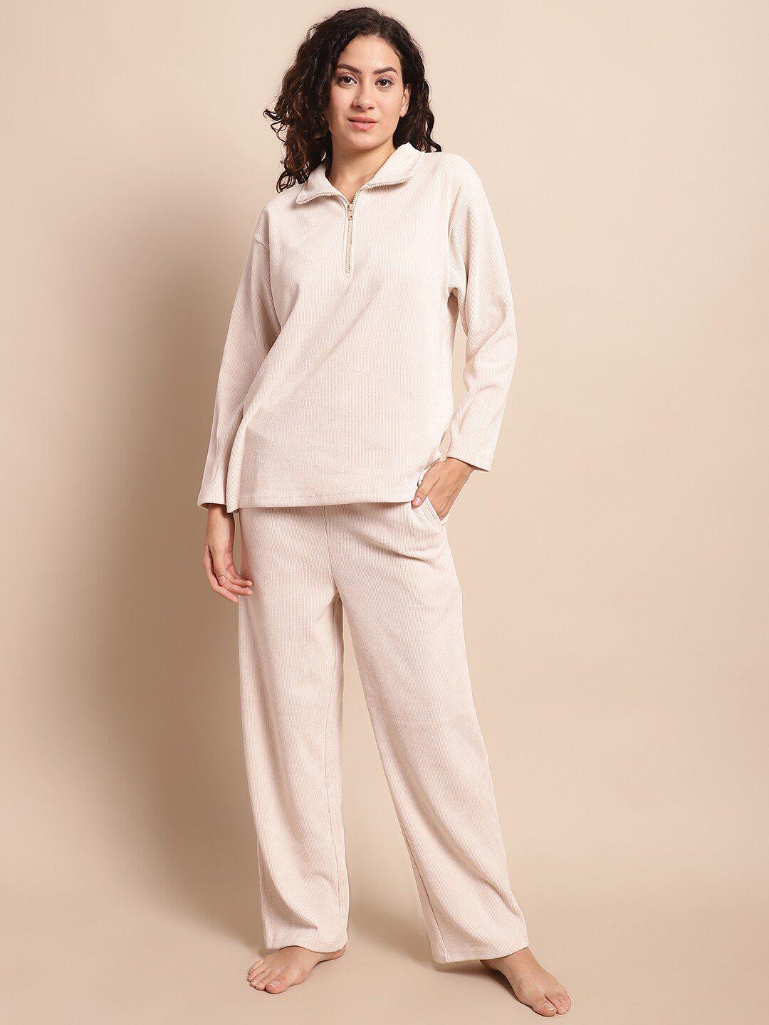kanvin velvet t-shirt and pyjama night suit