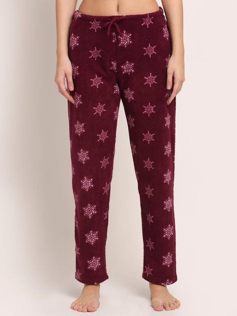 kanvin wine printed lounge pants