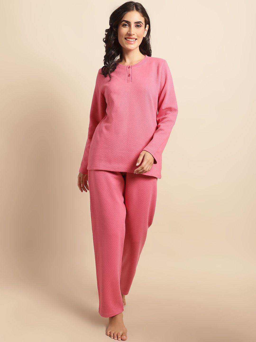 kanvin women pink night suit