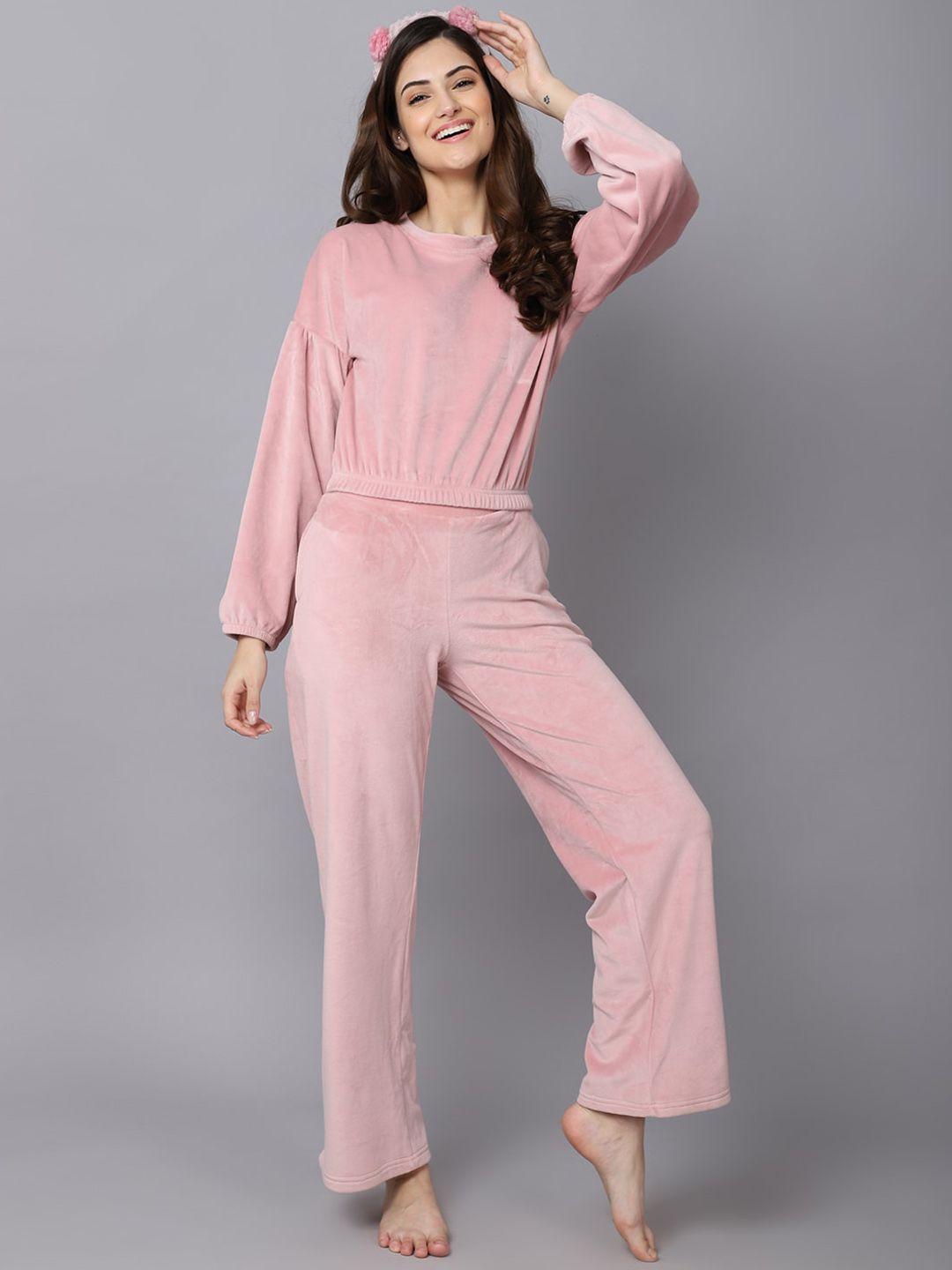 kanvin women solid night suit