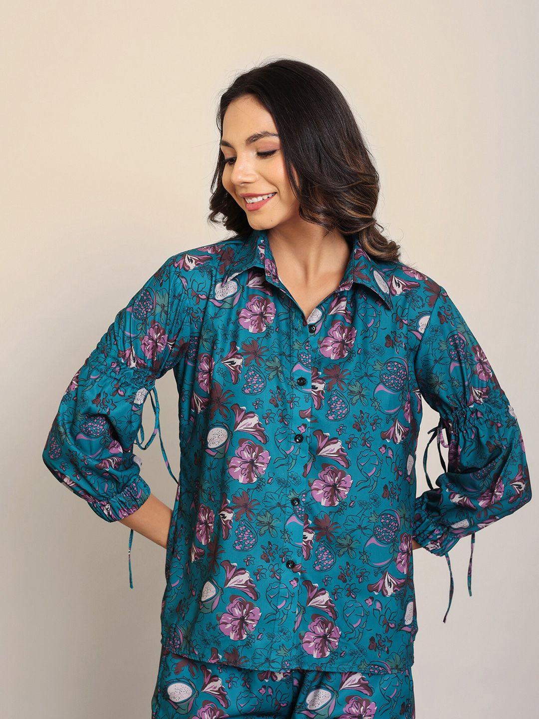 kaori by shreya agarwal bliss comfort floral printed relaxed shirt