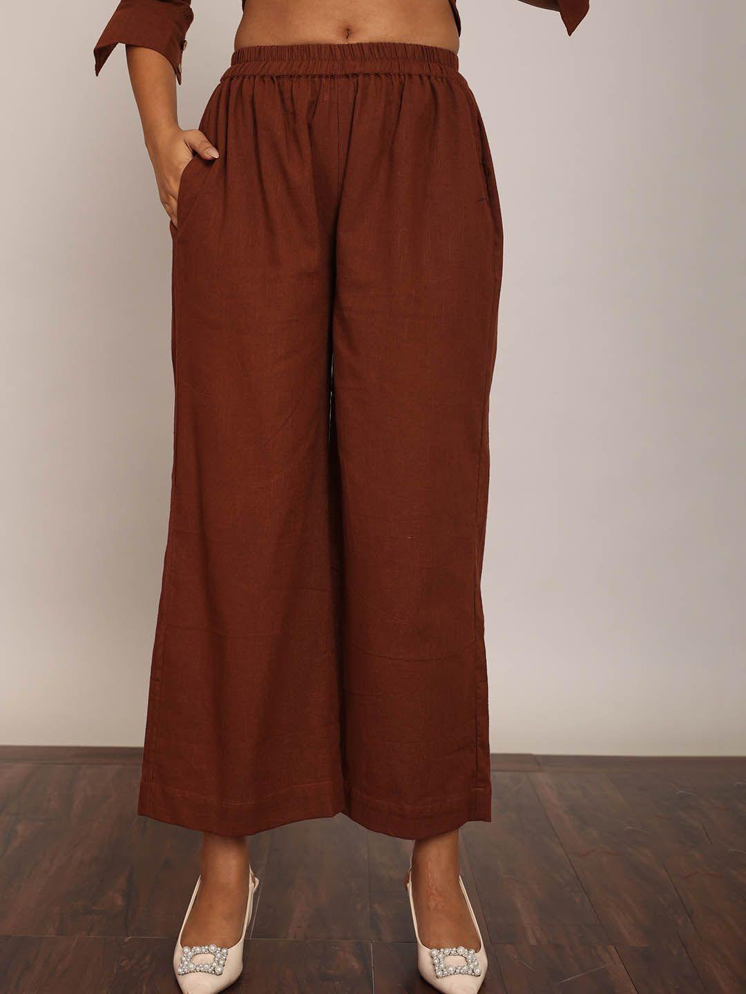 kaori by shreya agarwal cotton relaxed-fit trousers