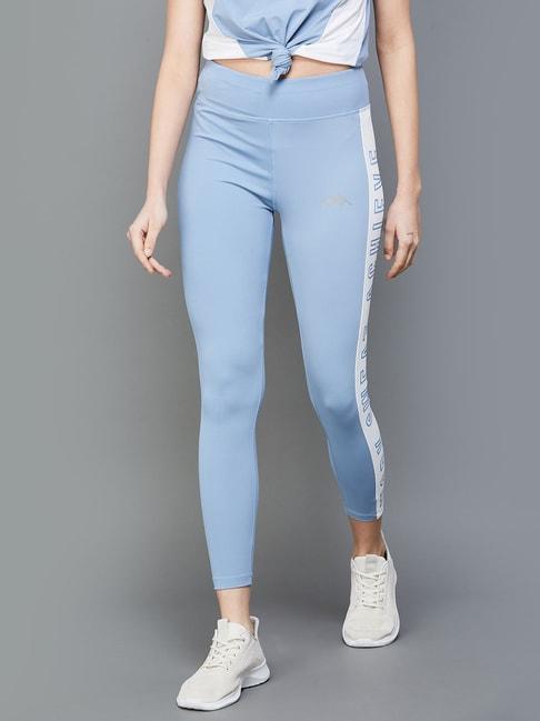 kappa blue printed sports tights