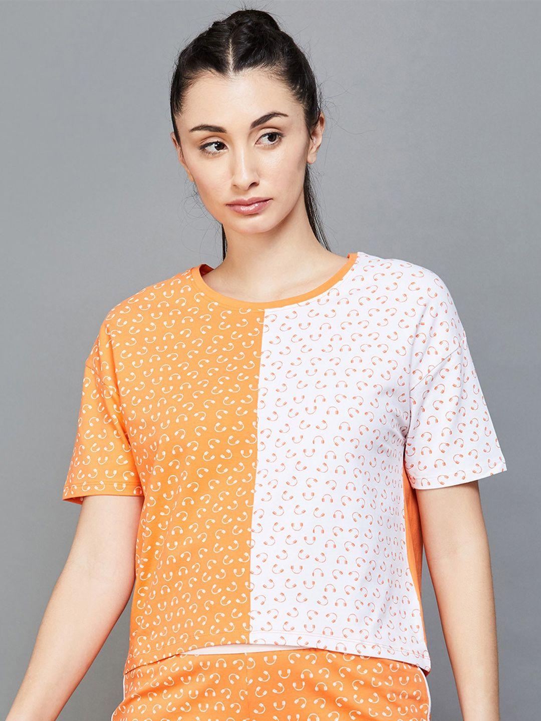 kappa conversational printed extended sleeves regular fit t-shirt