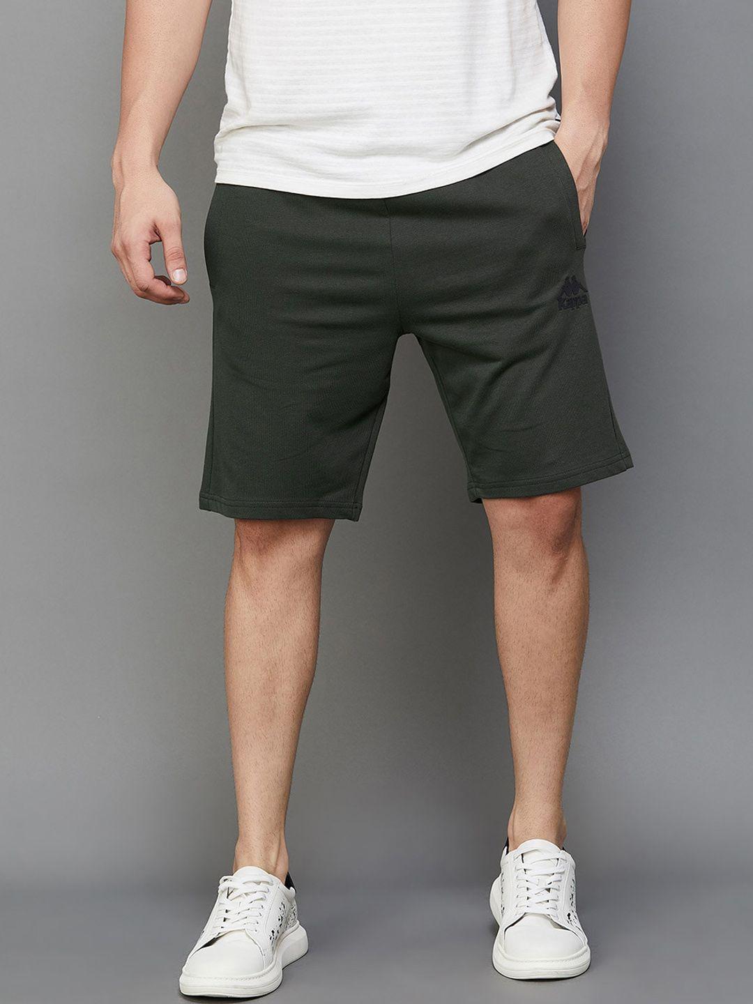 kappa men mid-rise cotton shorts