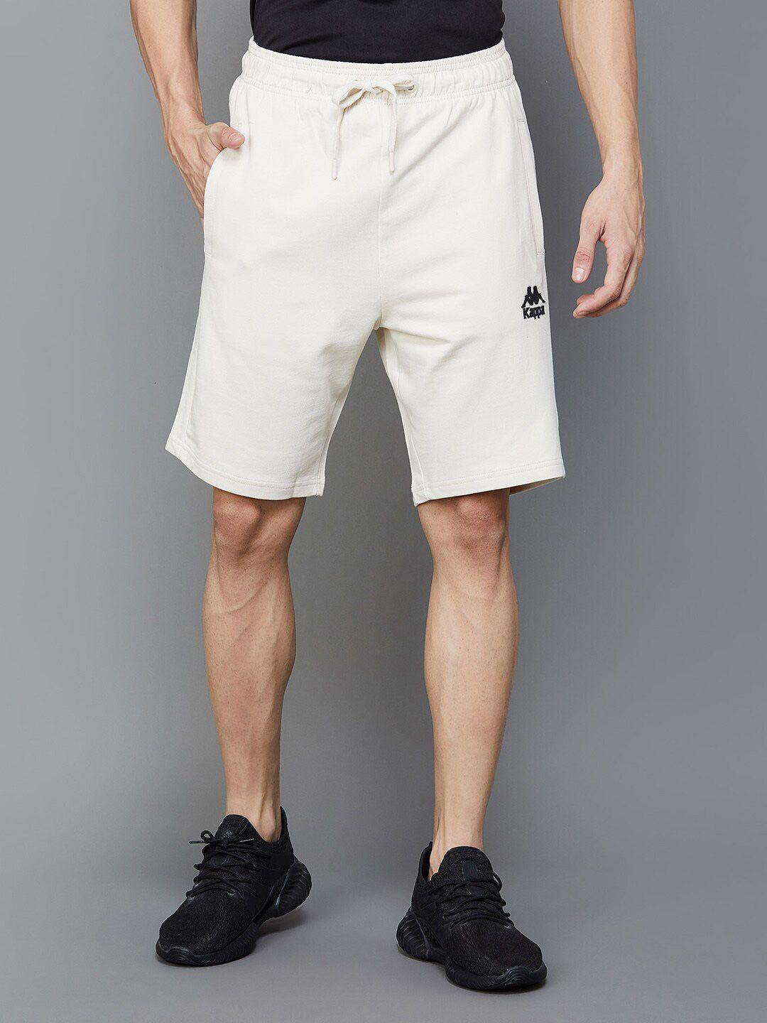 kappa men mid-rise cotton sports shorts