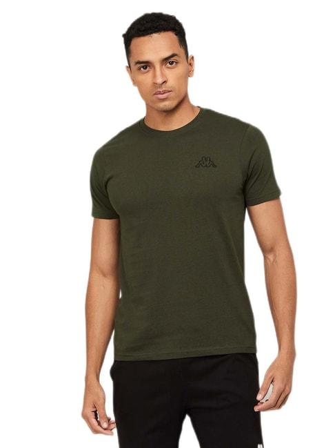 kappa olive green slim fit sports t-shirt
