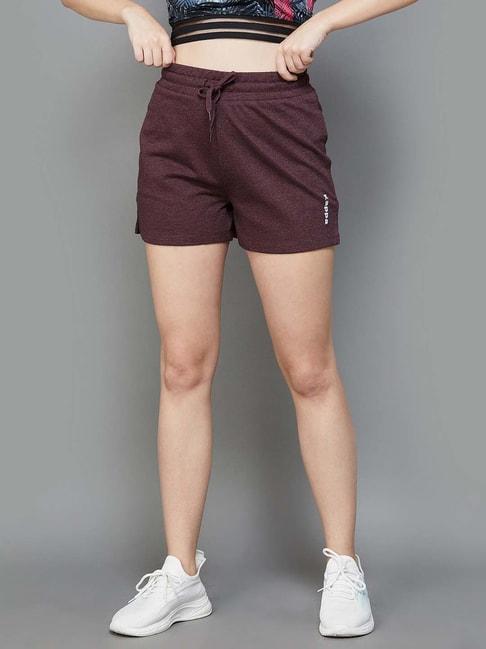 kappa purple cotton sports shorts