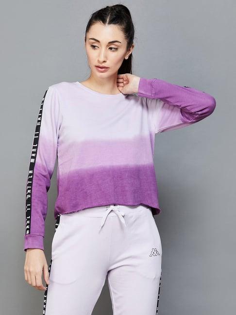 kappa purple regular fit sweatshirt