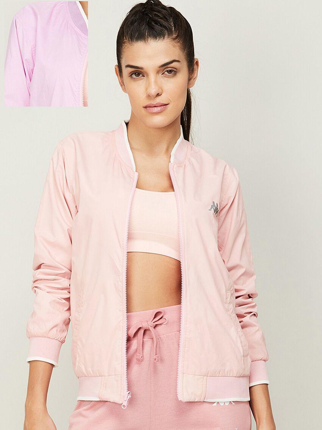 kappa women pink reversible bomber jacket