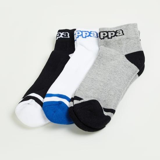 kappa women solid ankle-length socks - pack of 3