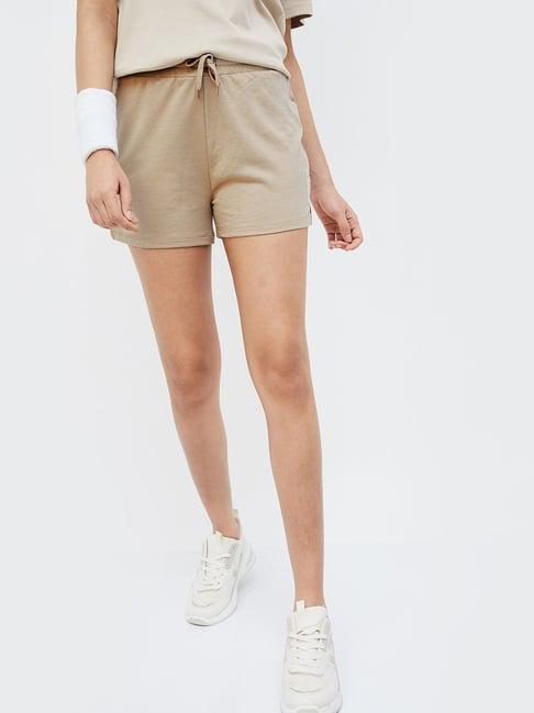 kappa beige regular fit shorts