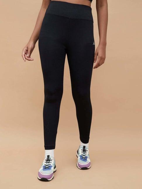 kappa black mid rise sports tights