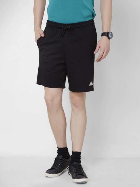 kappa black regular fit shorts