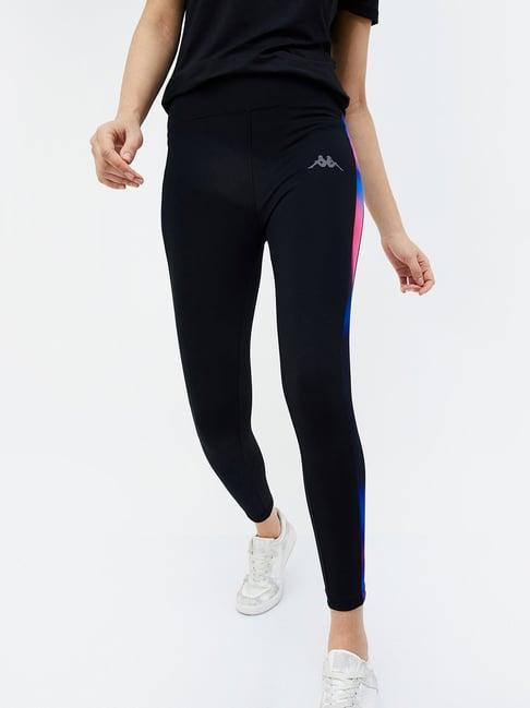 kappa black regular fit tights