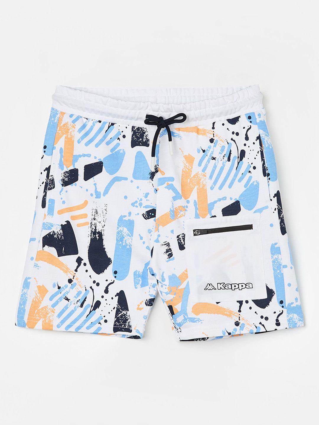 kappa boys abstract printed pure cotton shorts