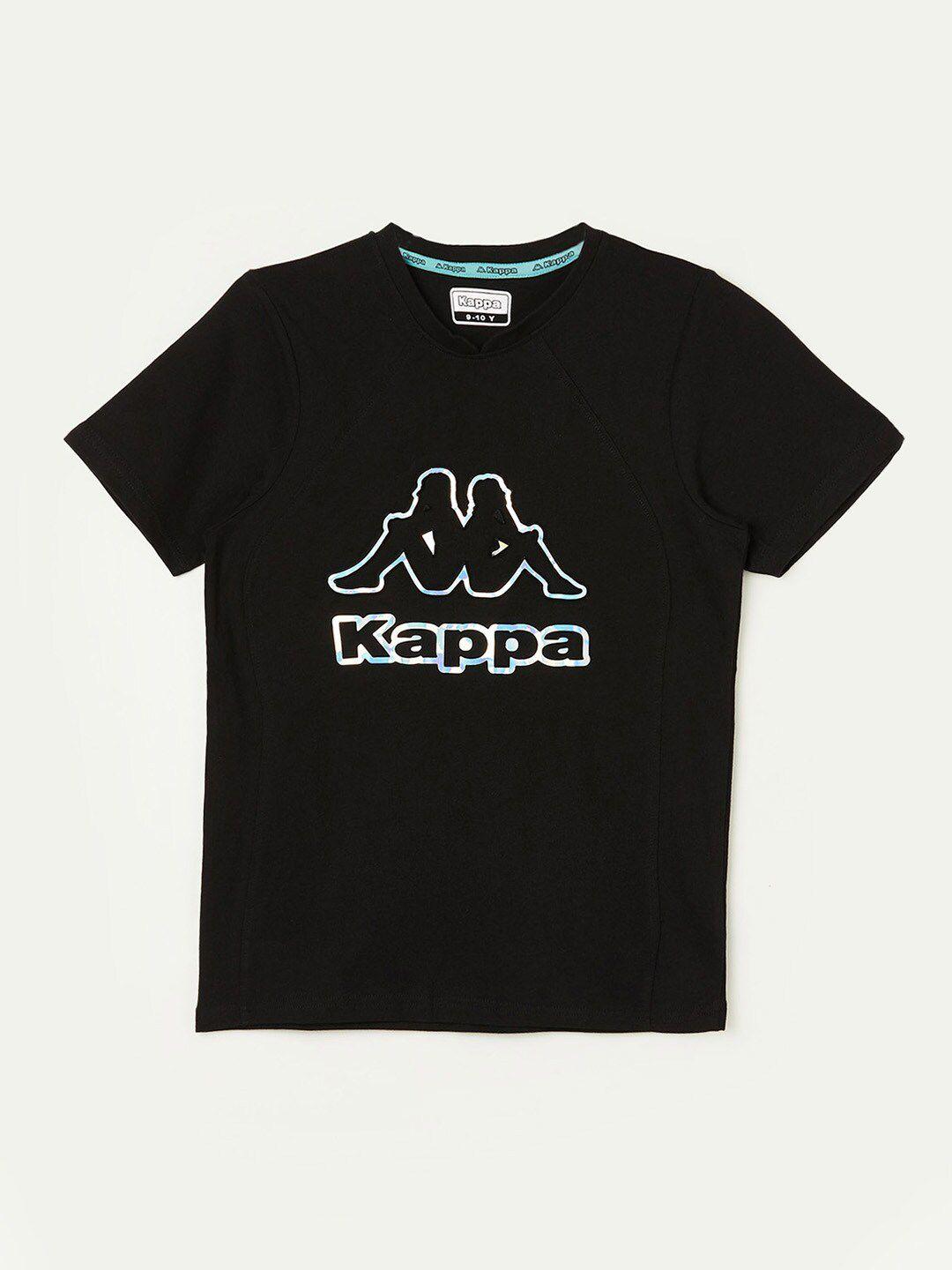 kappa boys typography printed cotton t-shirt