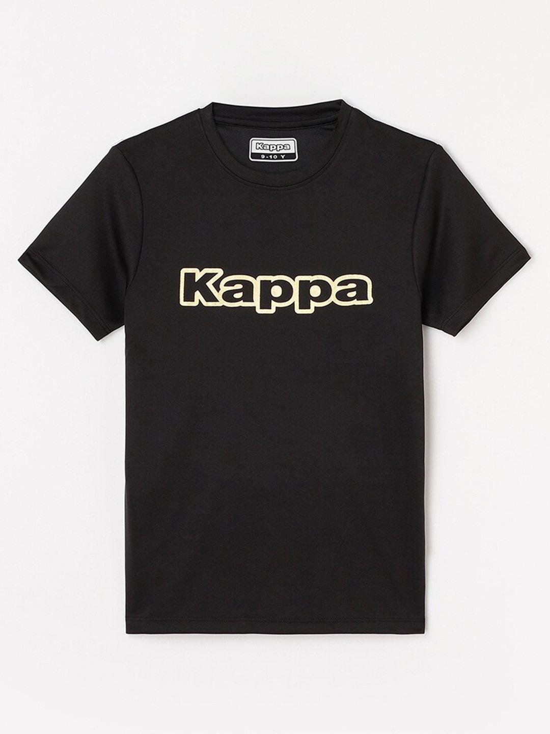 kappa boys typography printed pure cotton t-shirt