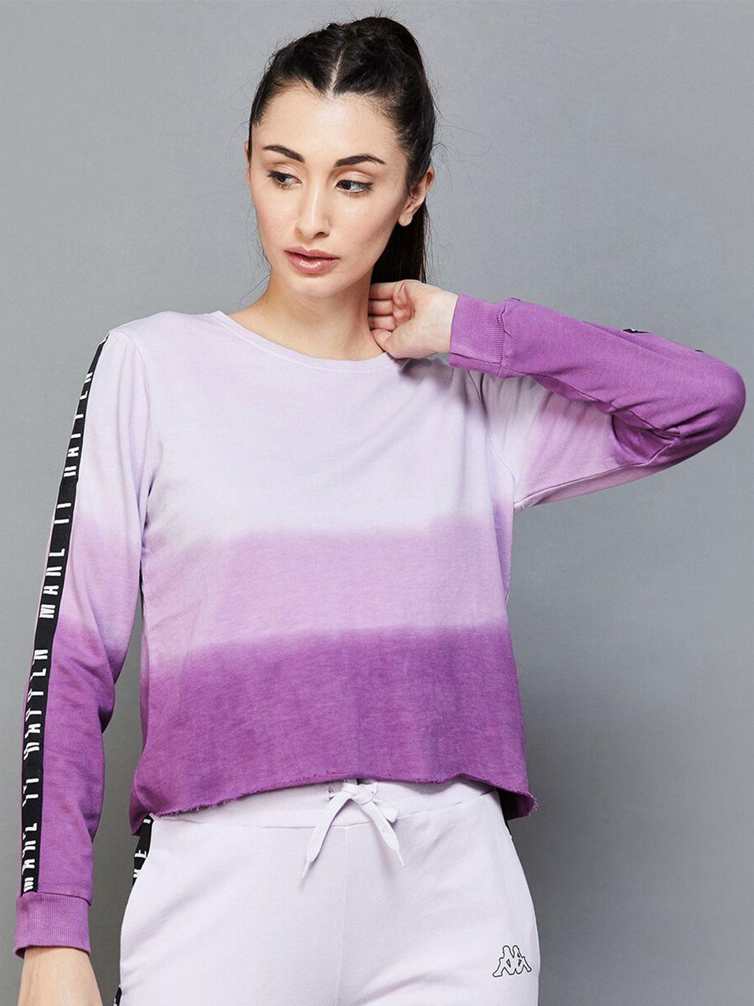 kappa colourblocked pure cotton pullover