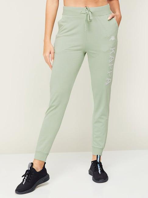 kappa green logo joggers