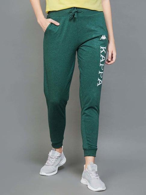 kappa green printed joggers