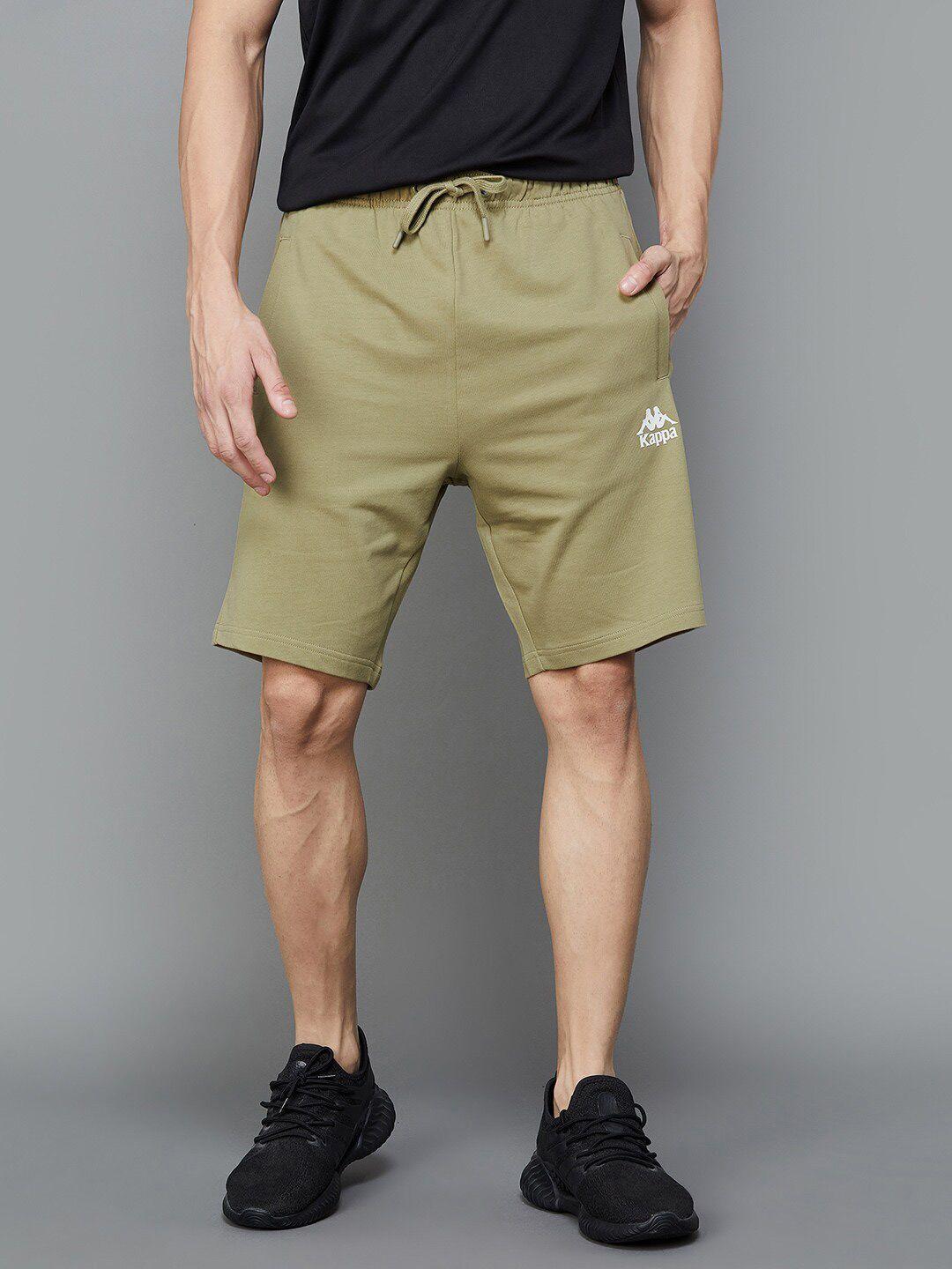 kappa men mid-rise cotton shorts