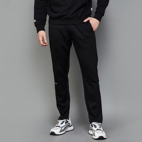 kappa men solid elasticated track pants