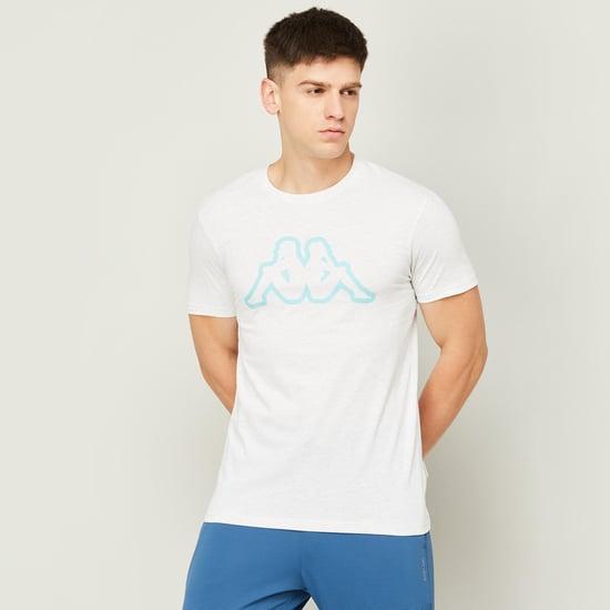 kappa men solid regular fit sports t-shirt