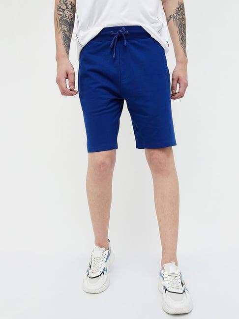 kappa navy relaxed fit sports shorts