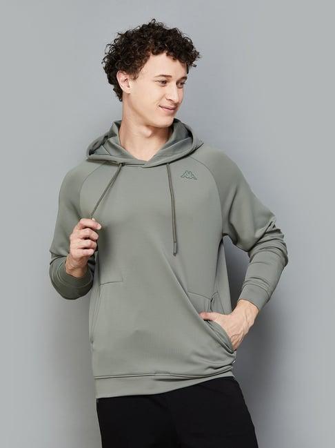 kappa olive regular fit hooded sweatshirt