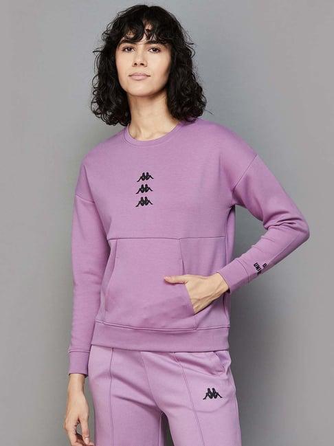 kappa purple printed sweatshirt